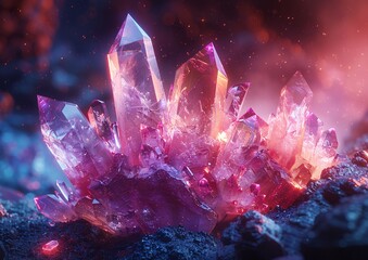 Purple Crystals in Space A Celestial Sapphire Sapphire Showcase Generative AI