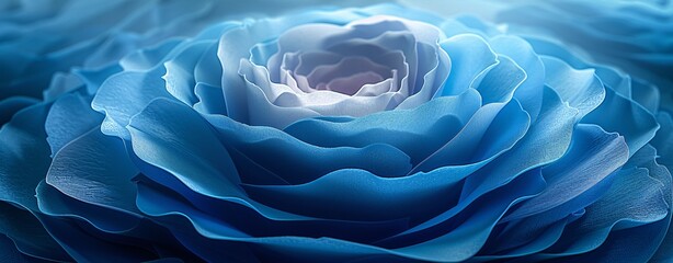 Flower Power A Blue Blossom in Full Bloom Generative AI