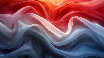 Obraz premium Fashionable Flags A Colorful Blend of Red, White, and Blue Generative AI