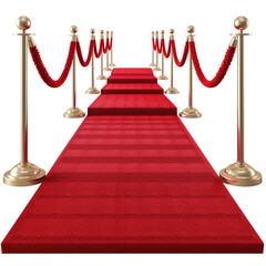 red carpet isolated on white background.
