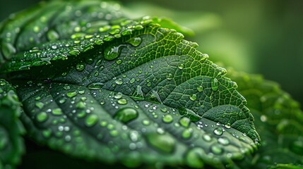 Raindrops on Leaves A Refreshing Sight in June Generative AI