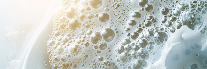 bubbles on a surface with foam