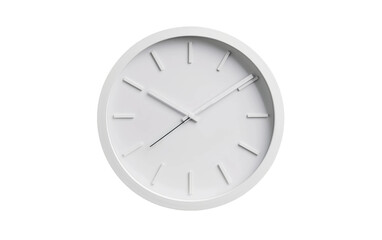 Contemporary White Timepiece isolated on transparent Background