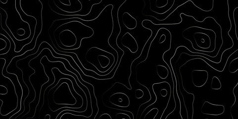 Black strokes on background topology background topography on dark flat background abstract vector - obrazy, fototapety, plakaty