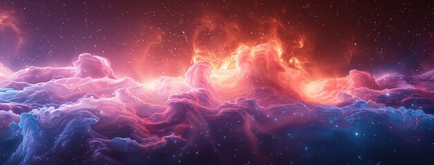 Pink Nebula A Celestial Splash of Color Generative AI - obrazy, fototapety, plakaty