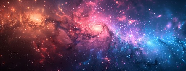 Obraz premium Pink Nebula A Celestial Splash of Color Generative AI