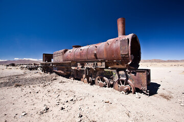 old train in the desert