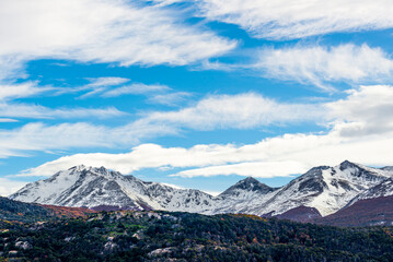Sailing through the Beagle Channel, at the southern tip of South America, Argentina and Chile