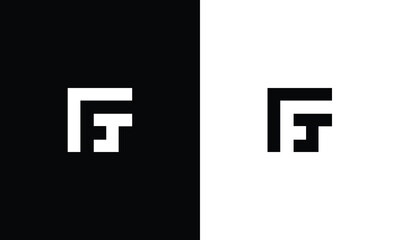 letter ft logo design vector template - obrazy, fototapety, plakaty