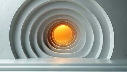 Fototapeta premium The Hole of Light A Tunnel of Illumination Generative AI