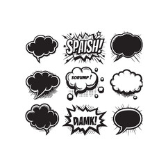 Set of speech bubbles Vector illustration