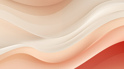 Wave Abstract background with Peach fuzz color. Illustration of paper effect