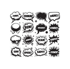 Set of speech bubbles Vector illustration