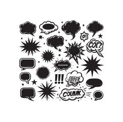 Set of speech bubbles Vector illustration
