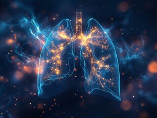 human lungs, medical technology background - obrazy, fototapety, plakaty