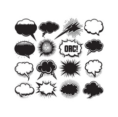 Set of speech bubbles Vector illustration