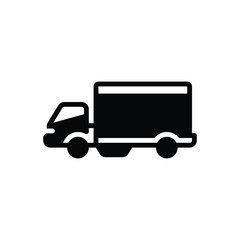 Black solid icon for truck