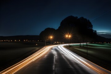 Obraz premium a rainy road