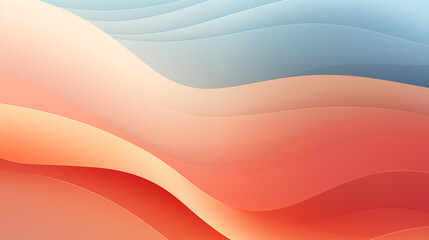 Beautiful abstract background with colorful paper wave. Red and blue gradient banner