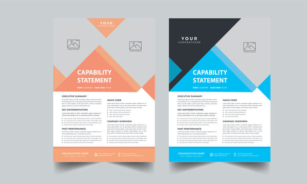 Capability Statement Template Design.