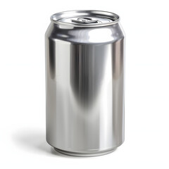 Aluminum can isolated on white background, text area, png
