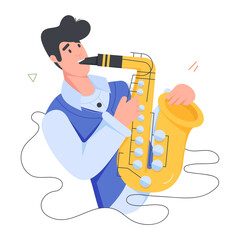 Rock Musicians Flat Character Icons