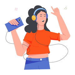 Rock Musicians Flat Character Icons