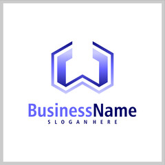 Letter W logo design vector. Creative Initial W logo concepts template