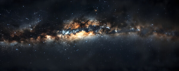 milky way galaxy in space background