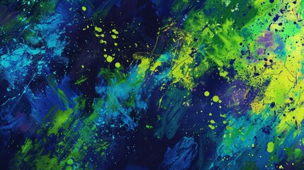 Fototapeta na wymiar Abstract acrylic paint splatters and strokes on canvas