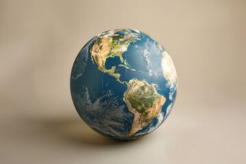 a globe with a map of the earth - obrazy, fototapety, plakaty