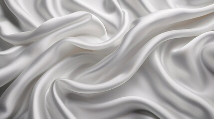 Obraz premium Fashionable Fabric White Sheer Waves for a Chic Summer Look Generative AI