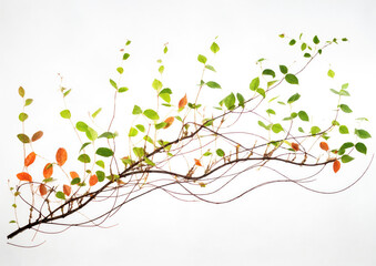 Ivy branches isolated on white background, clipping paths included in file.