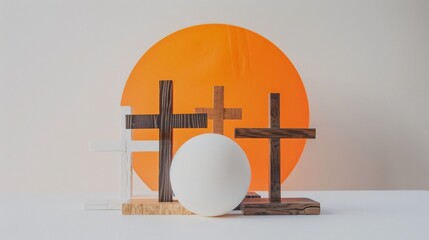 Crosses and a Ball A Modern Take on Religious Art Generative AI