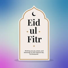 Eid Mubarak Typography greeting card vector. Eid ul-Fitr, Eid ul-Adha. Religious holiday. Creative idea and Concept Design Eid Mubarak.