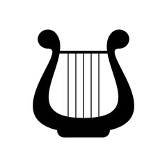 Harp icon vector. Music illustration sign. Orchestra symbol or logo.