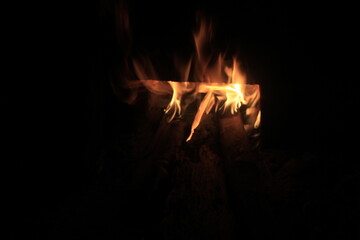 Background of Pawon stove bonfire burning