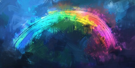 Obraz na płótnie Canvas earth with rainbow