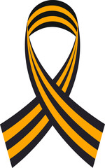 Vector illustration for Victory Day on May 9th. Black and orange festive St. George ribbon.