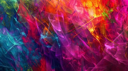 Abstract colorful smoke patterns on a dark background