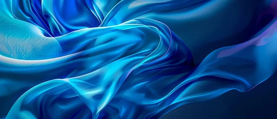 Gordijnen Gradient smooth blue lines background © MUS_GRAPHIC
