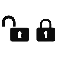 Locked and unlocked padlock icons.