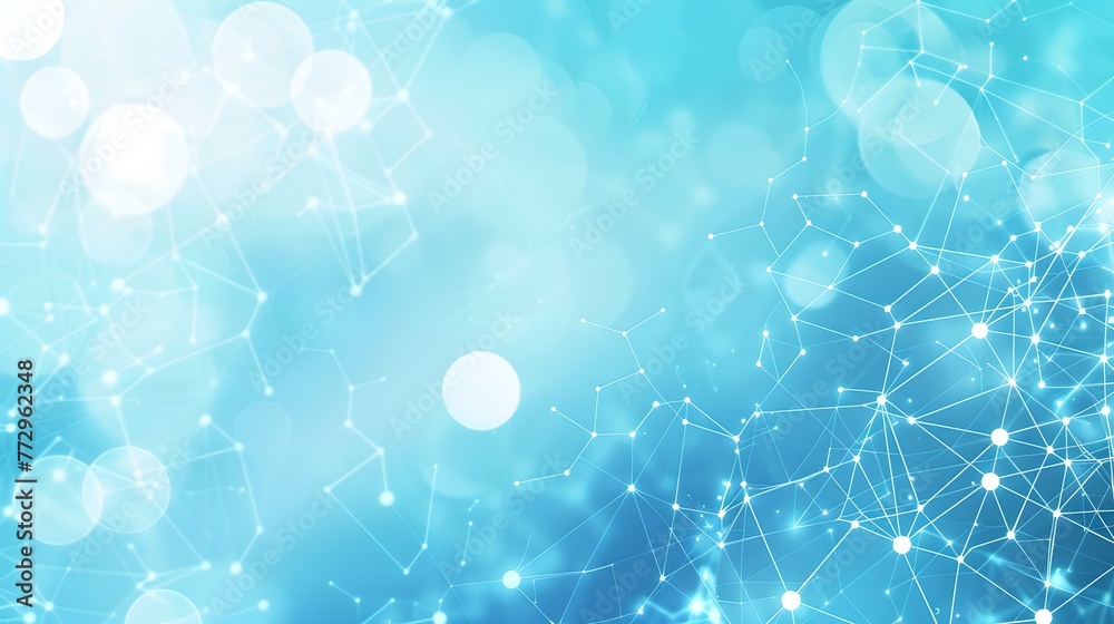 Wall mural abstract light blue digital network background. modern technological design. suitable for web and pr