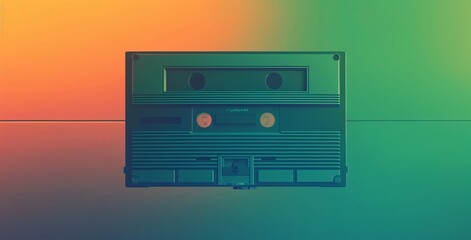 Vintage Cassette Tape with 80s Theme Generative AI