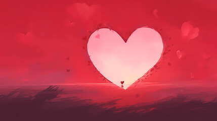 Simple heart-shaped background