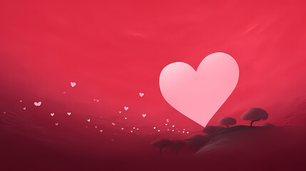 Simple heart-shaped background