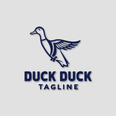 Duck icon set logo vector illustration design template design