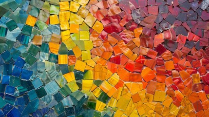 Colorful mosaic pattern