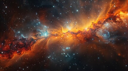 Stellar nebula in deep space - obrazy, fototapety, plakaty