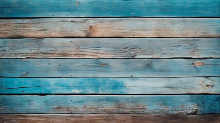 Wooden wall with blue paint